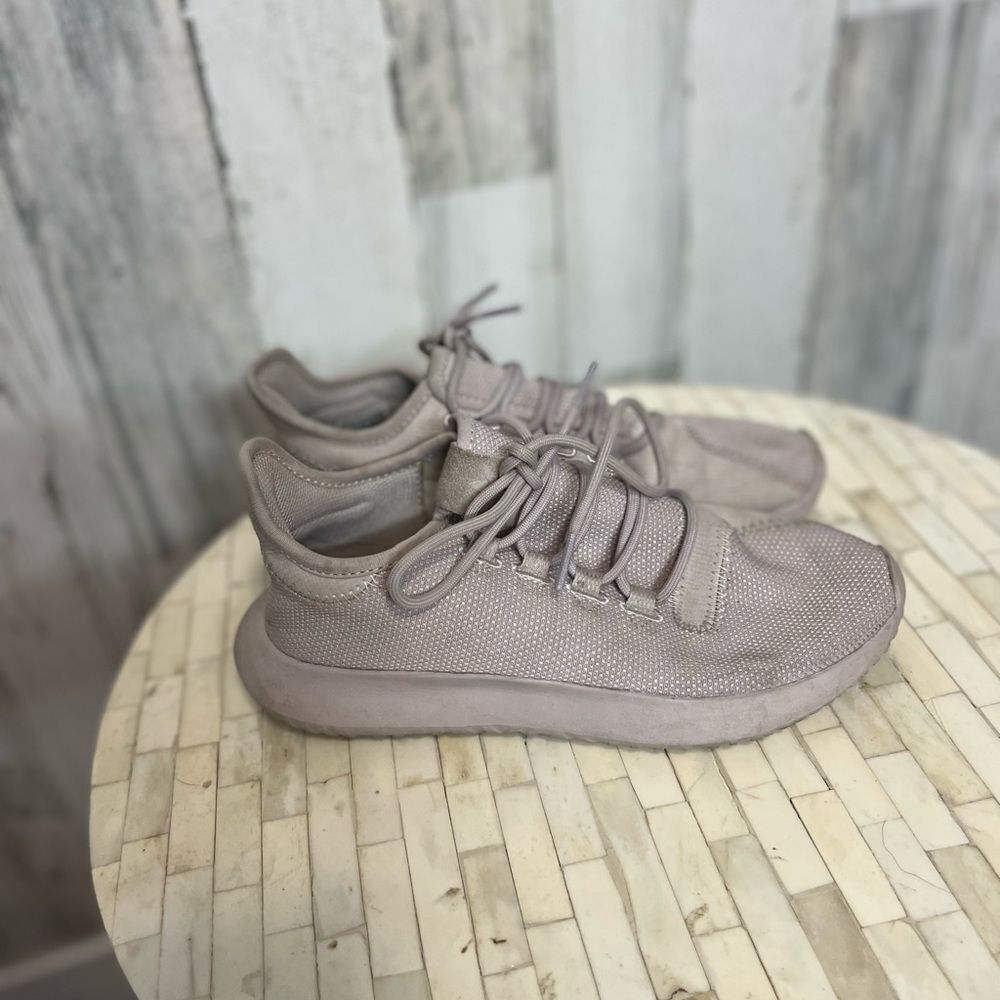 Adidas Tubular Shadow Purple Mauve Sneakers Kids Size 5 Womens 6.5